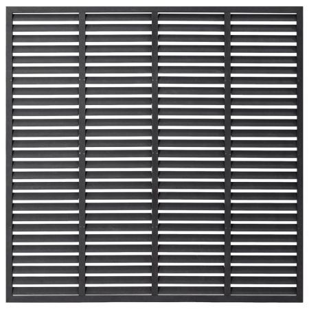 Louver Fence WPC 180x180 cm Grey