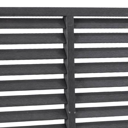 Louver Fence WPC 180x180 cm Grey