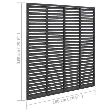 Louver Fence WPC 180x180 cm Grey