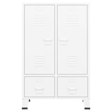 Industrial Wardrobe White 67x35x107 cm Steel