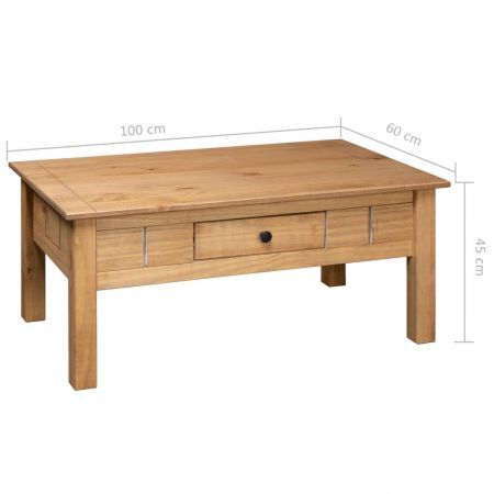 Coffee Table 100x60x45 cm Solid Pine Wood Panama Range