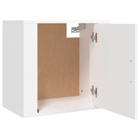 Wall-mounted Bedside Cabinet White 50x30x47 cm