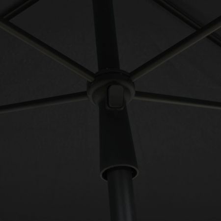 Garden Parasol with Pole 210x140 cm Anthracite