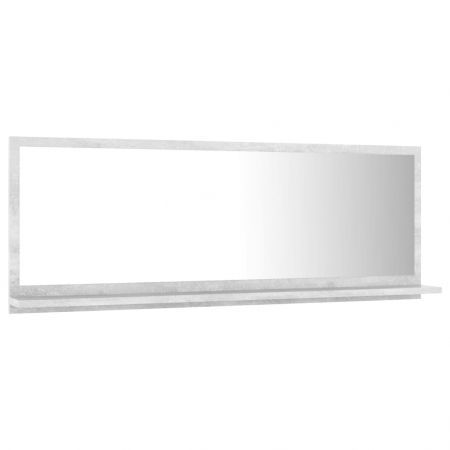 Bathroom Mirror Concrete Grey 100x10.5x37 cm Engineered Wood