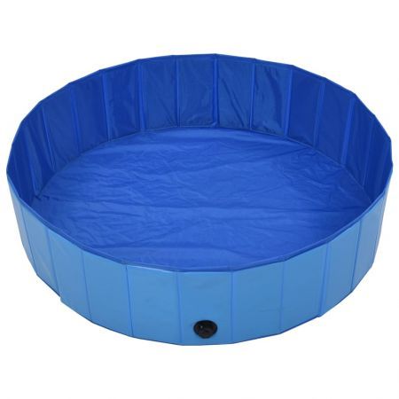 Foldable Dog Swimming Pool Blue 120x30 cm PVC