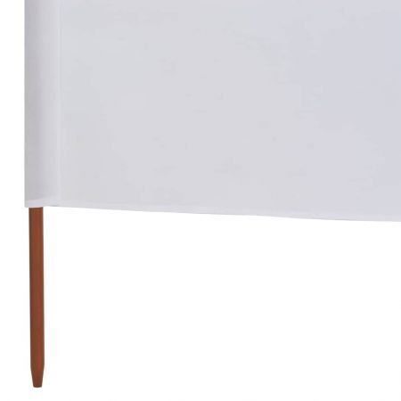 5-panel Wind Screen Fabric 600x120 cm Sand White