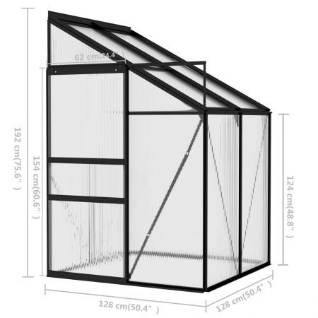 Greenhouse Anthracite Aluminium 2.59 m³