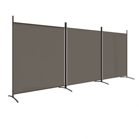 3-Panel Room Divider Anthracite 525x180 cm Fabric