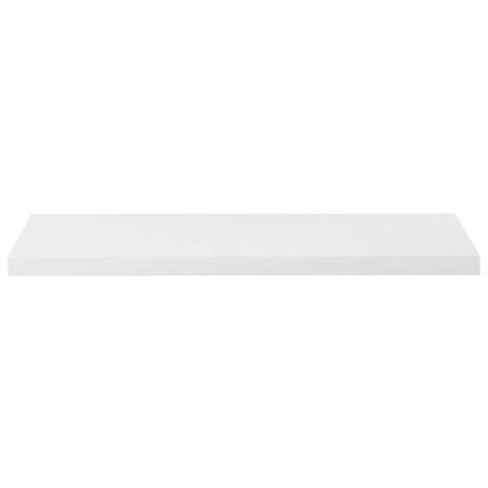 Floating Wall Shelf High Gloss White 90x23.5x3.8 cm MDF