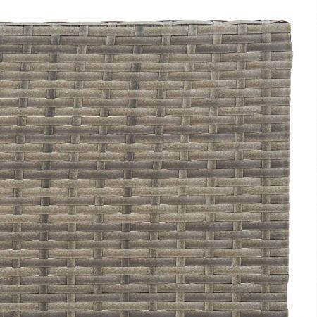 Folding Bistro Table Grey 55x54x71 cm Poly Rattan