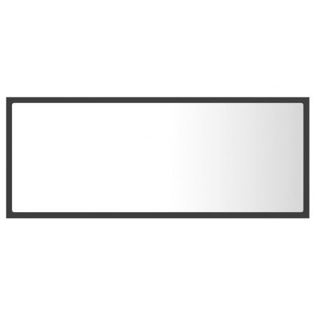 LED Bathroom Mirror Grey 100x8.5x37 cm Acrylic