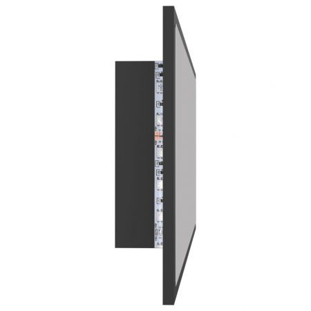 LED Bathroom Mirror Grey 100x8.5x37 cm Acrylic