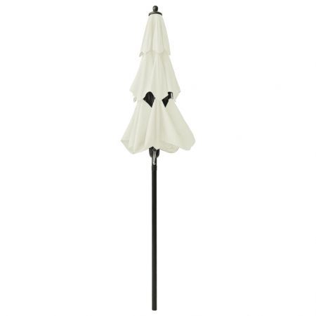 3-Tier Parasol with Aluminium Pole Sand 2 m