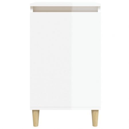 Bedside Cabinet High Gloss White 40x35x70 cm Engineered Wood