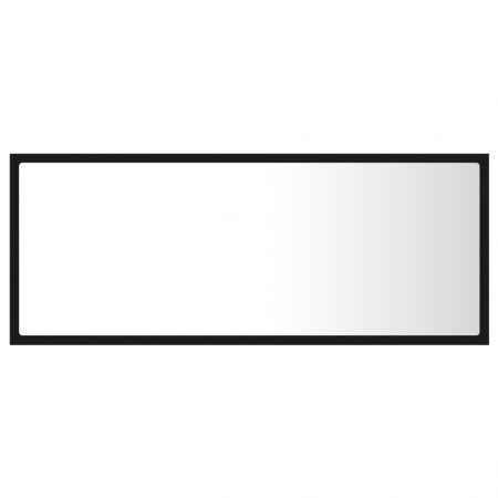 LED Bathroom Mirror Black 100x8.5x37 cm Acrylic