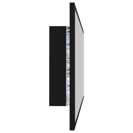 LED Bathroom Mirror Black 100x8.5x37 cm Acrylic