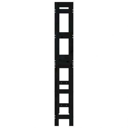 Toilet Rack Black 63x26x171 cm Solid Wood Pine