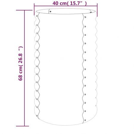 Garden Planter Powder-coated Steel 40x40x68 cm Green