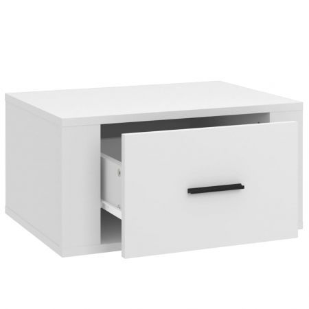 Wall-mounted Bedside Cabinet White 50x36x25 cm