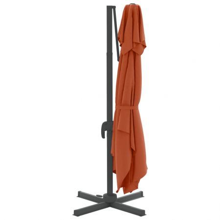 Double Top Cantilever Umbrella Terracotta 400x300 cm