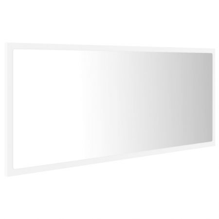 LED Bathroom Mirror White 100x8.5x37 cm Acrylic