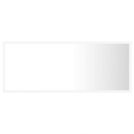 LED Bathroom Mirror White 100x8.5x37 cm Acrylic