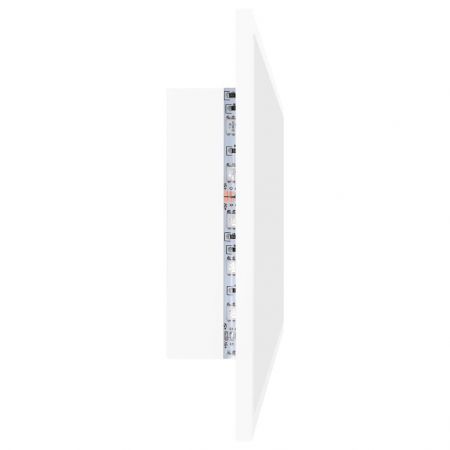 LED Bathroom Mirror White 100x8.5x37 cm Acrylic