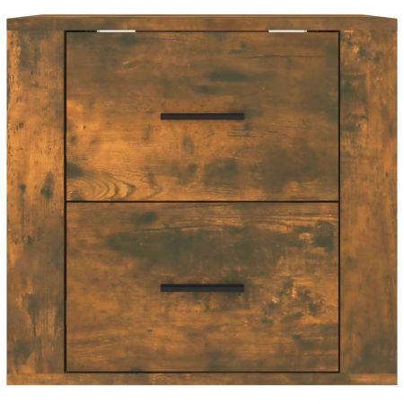 Wall-mounted Bedside Cabinet Smoked Oak 50x36x47 cm