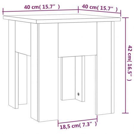 Coffee Table Grey Sonoma 40x40x42 cm Engineered Wood