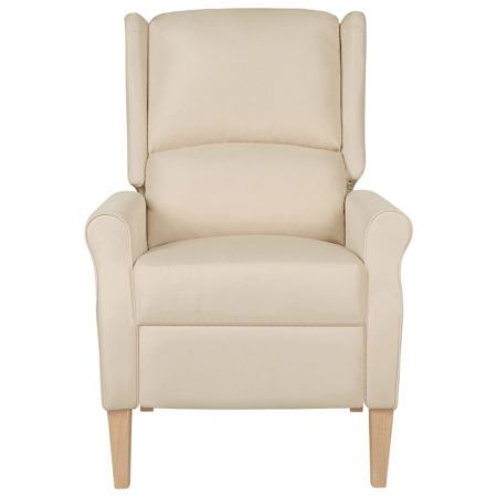 Massage Reclining Chair Cream Fabric