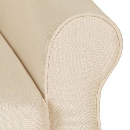 Massage Reclining Chair Cream Fabric