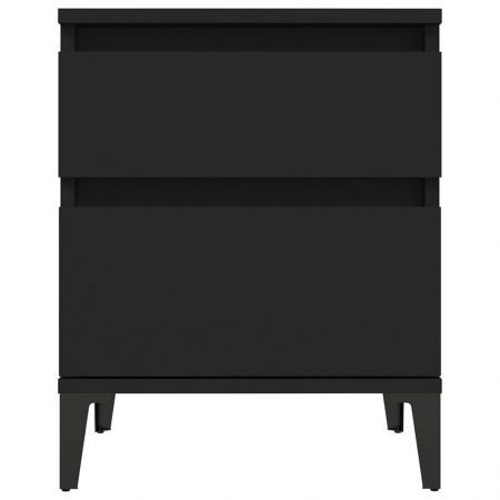 Bedside Cabinet Black 40x35x50 cm