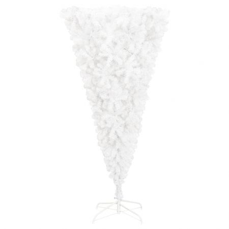 Upside-down Artificial Christmas Tree with Stand White 180 cm