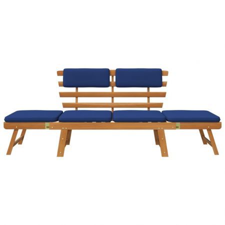 Garden Bench with Cushions 2-in-1 190 cm Solid Acacia Wood