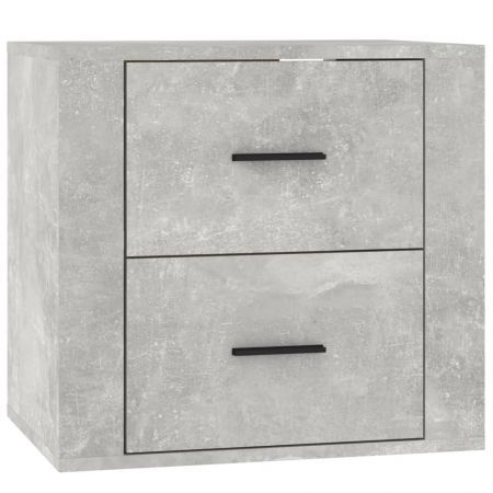 Wall-mounted Bedside Cabinet Concrete Grey 50x36x47 cm