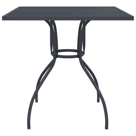 Garden Table Anthracite 80x80x72.5 cm Steel Mesh