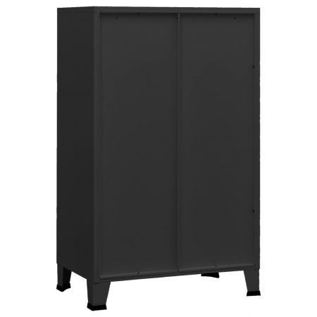 Industrial Storage Chest Black 70x40x115 cm Metal