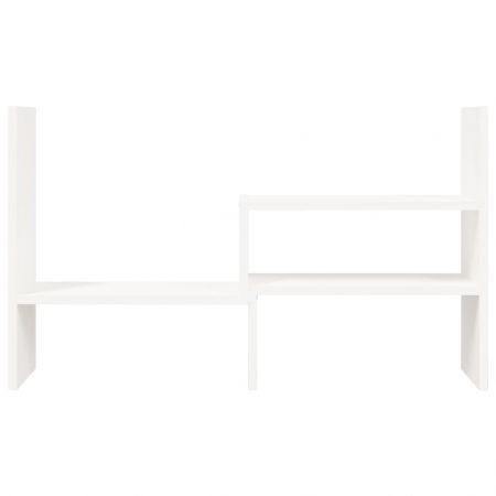 Monitor Stand White (39-72)x17x43 cm Solid Wood Pine