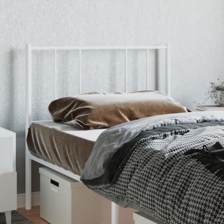 Metal Headboard White 107 cm