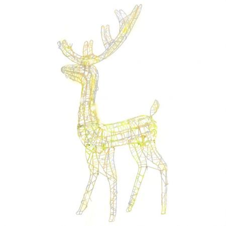 Acrylic Reindeer Christmas Decoration 140 LEDs 120 cm Warm White