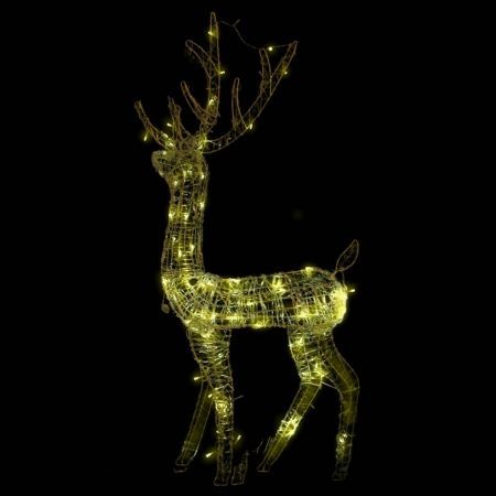 Acrylic Reindeer Christmas Decoration 140 LEDs 120 cm Warm White