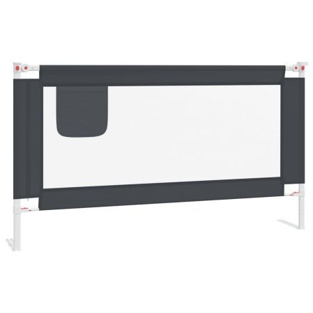 Toddler Safety Bed Rail Dark Grey 150x25 cm Fabric