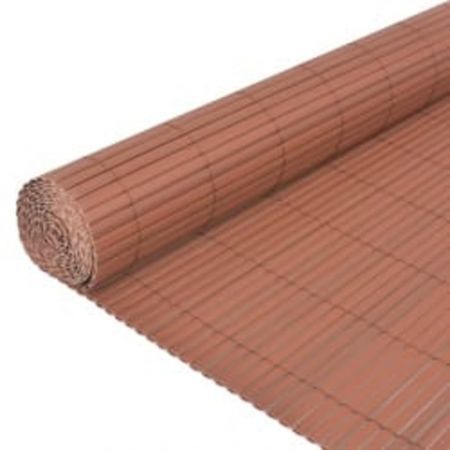 Double-Sided Garden Fence 90x400 cm Brown