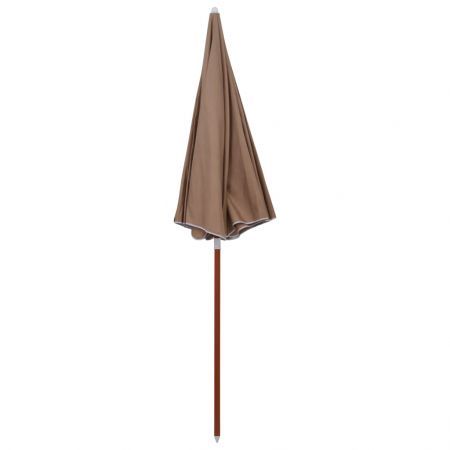 Parasol with Steel Pole 240 cm Taupe