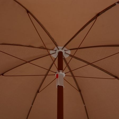 Parasol with Steel Pole 240 cm Taupe