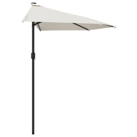 Balcony Parasol with Aluminium Pole Sand 270x144 cm Half