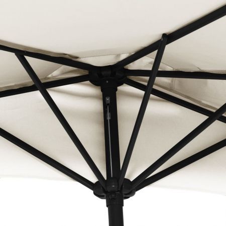 Balcony Parasol with Aluminium Pole Sand 270x144 cm Half