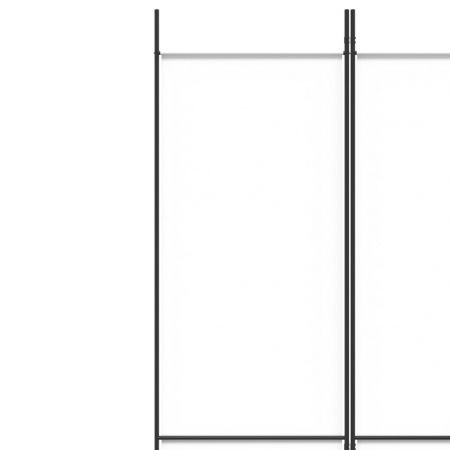 3-Panel Room Divider White 150x220 cm Fabric