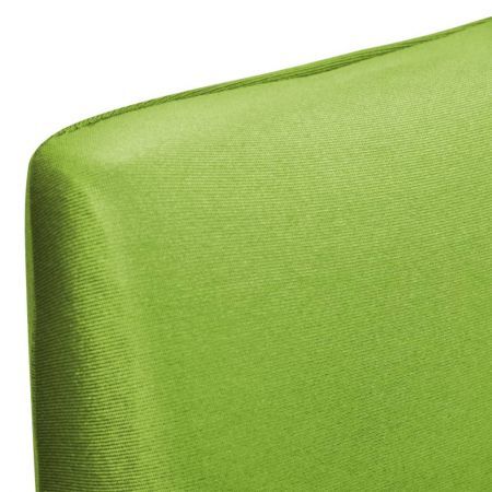 Straight Stretchable Chair Cover 6 pcs Green