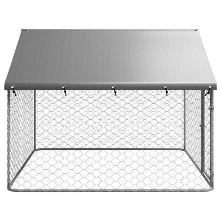 Outdoor Dog Kennel with Roof 200x200x150 cm